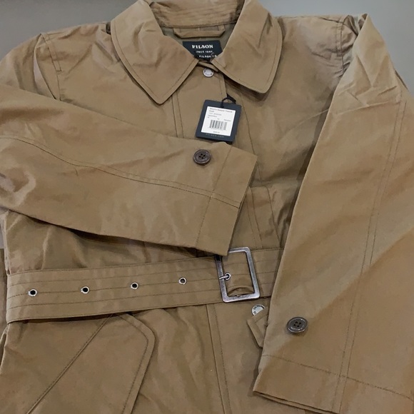 Filson Women’s Sawyer Trench, jacket, coat Marsh Olive - Picture 2 of 10